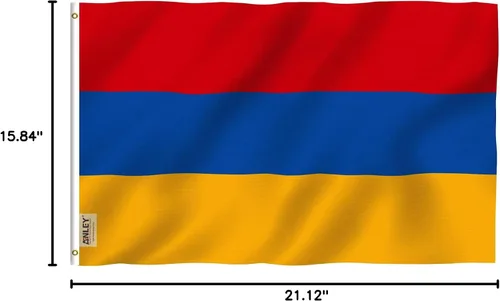 Miniatura 7 de ANLEY Fly Breeze - Bandera de Armenia de 3 x 5 pies, color vivo y a prueba de decoloración, cabecera de lona y doble costura, banderas