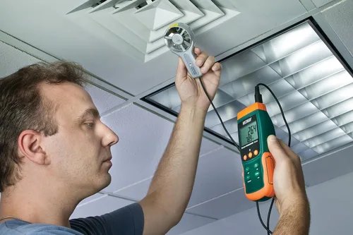 Miniatura 2 de Extech Termoanemómetro y Datalogger de paletas de metal SDL300, 2.80" de diámetro.