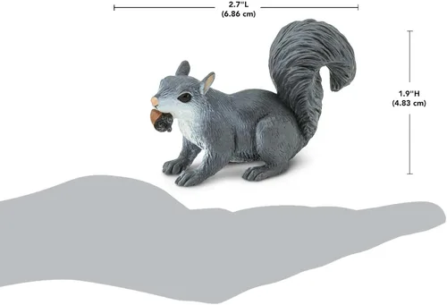 Miniatura 3 de Safari Ltd. Figurina de Ardilla Gris - Figura de Vida Silvestre Realista de 3" - Juguete Educativo para Niños, Niñas y Niños de 3+ Años