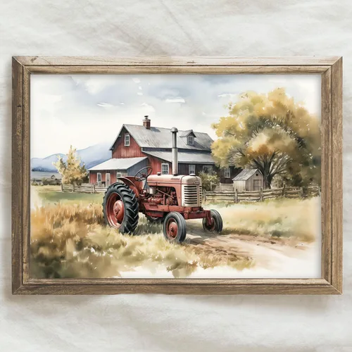 Miniatura 17 de BACKYMRJCART Arte de pared vintage de paisaje de campo de flores silvestres, paisaje, paisaje rústico, arte de pared, naturaleza, prado, pintura