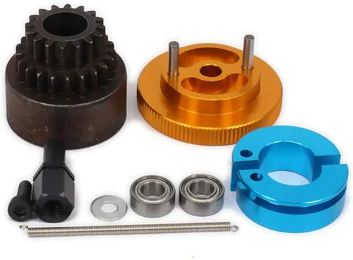 Miniatura 3 de 16T-21T Juego de embrague de dos velocidades Bell Shoes Springs Flywheel Bearing para 1/10 RC Car (azul)