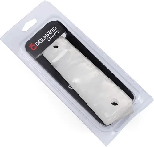 Miniatura 8 de Cool Hand 1911 empuñaduras para Kimber, Colt, Rock Island, Springfield, Tauru, perla sintética altamente pulida, tamaño completo Perla blanca