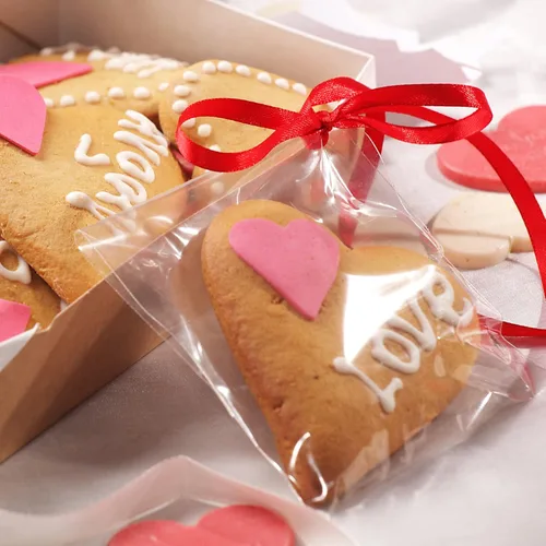 Miniatura 6 de Bolsas de galletas Morepack para regalos, bolsas de celofán con cierre autoadhesivo de 4x4 pulgadas, bolsas de celofán transparentes resellables