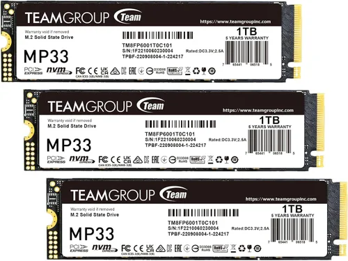 Miniatura 14 de TEAMGROUP MP33 256GB con caché SLC 3D NAND TLC NVMe 1.3 PCIe Gen3x4 M.2 2280 SSD interno R/W velocidad de hasta 1600/1000 MB/s para portátil y PC