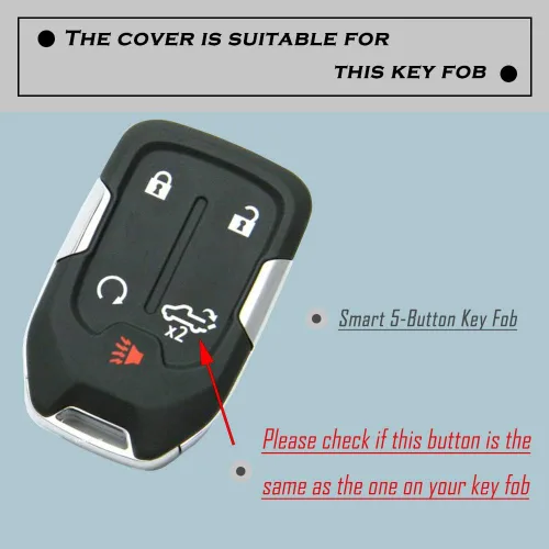 Miniatura 2 de TANDRIVE 2 fundas de silicona para llavero inteligente para Chevy Silverado y GMC Sierra 1500 2500HD 3500HD, protector remoto