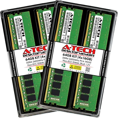 Miniatura 8 de A-Tech Módulos de memoria RAM de escritorio de 16 GB (2 x 8 GB) DDR4 2400 MHz UDIMM PC4-19200 (PC4-2400T) CL17 DIMM no ECC