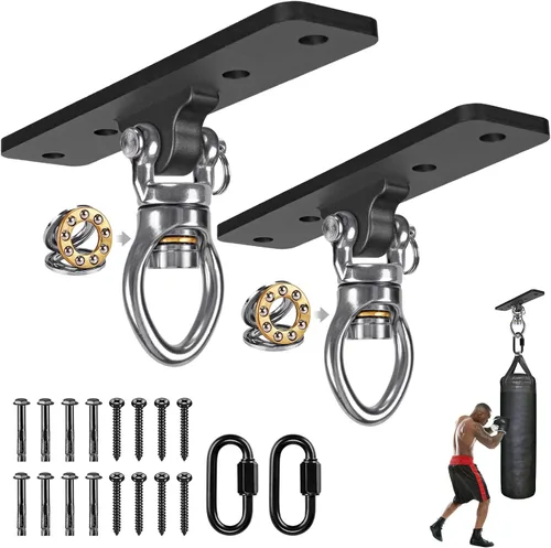 Miniatura 11 de Kipika Soporte de pared para bolsa pesada, soporte de bolsa de boxeo resistente para entrenamiento en interiores, gimnasio en casa, soporte