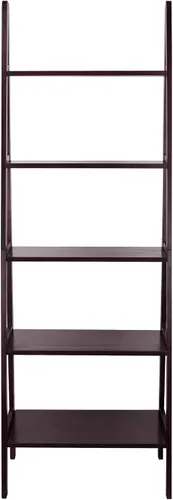 Miniatura 5 de Casual Home Librería con forma de escalera de 5 estantes de madera 100% sólida, estándar, color expreso Espresso