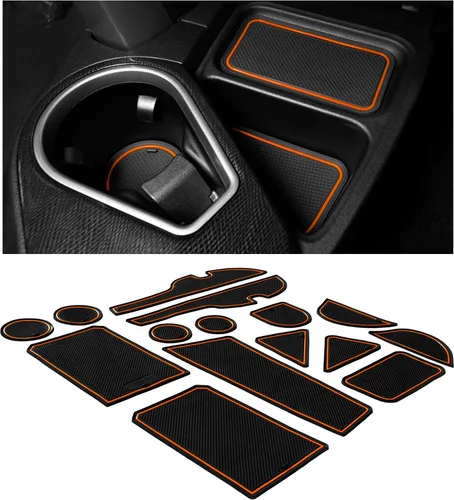 Miniatura 49 de CupHolderHero Compatible con accesorios Toyota Tundra 2014-2021 - Insertos de portavasos antideslizantes antipolvo, tapetes para consola central