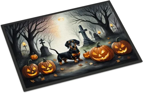 Miniatura 13 de Caroline's Treasures DAC2011MAT - Felpudo de Halloween espeluznante con diseño de Beagle, de 18 x 27 pulgadas, para interiores y exteriores