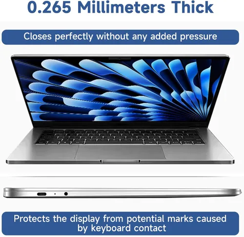 Miniatura 3 de Paquete de 2 protectores de pantalla compatibles con MacBook Air de 15 pulgadas (M2, M3, M4), película antirreflejos mate antiarañazos para Mac Air