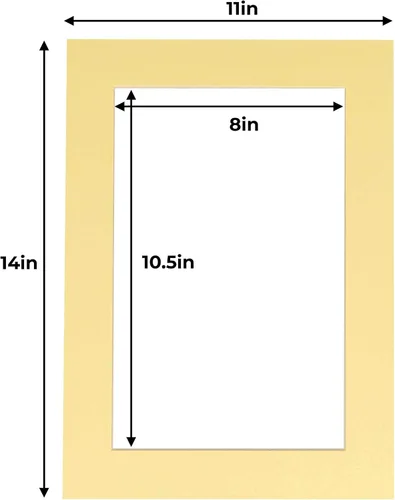 Miniatura 150 de 8.5x11 Mat for 11x14 Frame - Precut Mat Board Acid-Free Brown 8.5x11 Photo Matte Made to Fit a 11x14 Picture Frame, Premium Matboard for Family