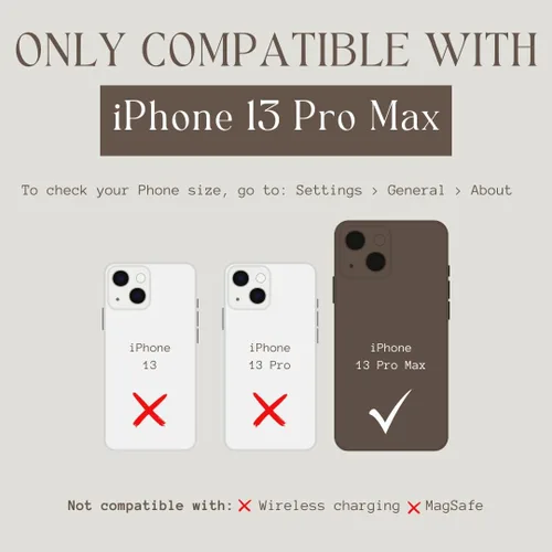Miniatura 74 de Fundas Walli para iPhone 13, funda tipo cartera con soporte para tarjetas, elegante y moderna cubierta para mujeres, se ajusta al iPhone 13