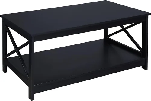 Convenience Concepts – Mesa de café Oxford, Madera, Negro