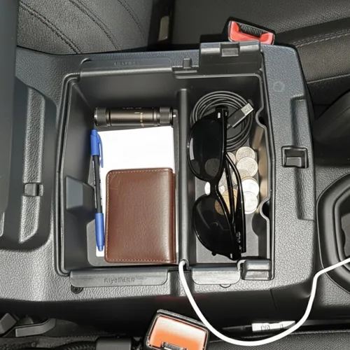 Miniatura 3 de Vehicle OCD Bandeja organizadora de consola central con forros negros para Jeep Wrangler JL/JLU (2018-2024) Jeep Gladiator JT Truck (2020-2024)