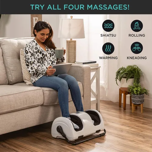 Miniatura 5 de Best Choice Products Masajeador de pies Shiatsu calentado para aliviar el dolor, fascitis plantar, neuropatía, circulación sanguínea con diseño