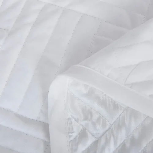 Miniatura 5 de NTBAY - Juego de cama de satén con patrón geométrico Blanco