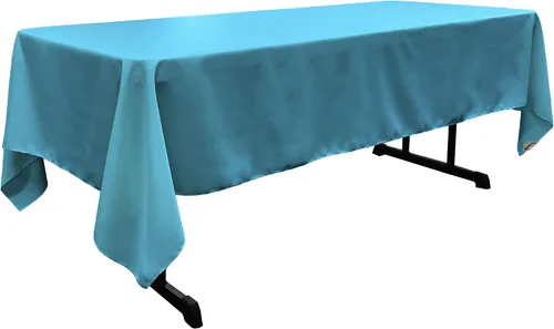 Miniatura 127 de LA Linen Mantel rectangular lavable de popelín de poliéster, resistente a las manchas y a las arrugas, cubierta de mesa 60x84, mantel de tela