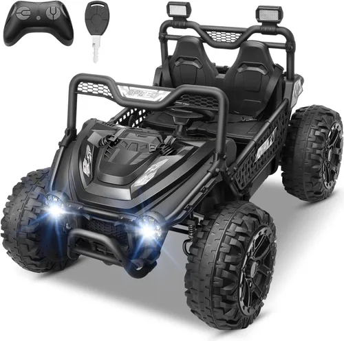 Hikole Juguetes de paseo de 24 voltios para niños grandes de 2 plazas, 4WD UTV para niños, autos para niños y niñas con control remoto para padres,