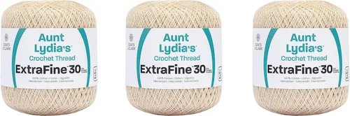 Miniatura 30 de Aunt Lydia Classic Crochet - 3 unidades de 350y/1,049.9 ft - Natural