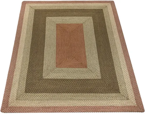 Miniatura 2 de Earth Rugs Alfombra 3 x 5', Oliva/Borgoña/Gris
