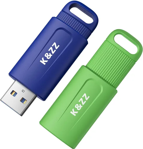 K&ZZ Unidad flash de 16 GB, paquete de 2 unidades Plug and Play USB 2.0 Memory Stick USB Drive Almacenamiento de datos tapa deslizante Jump Drive