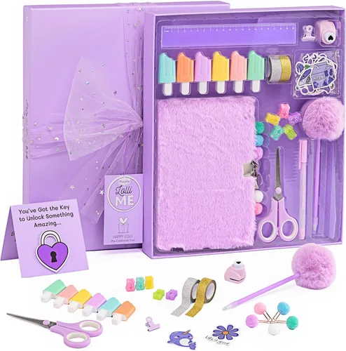 Miniatura 10 de HAPPY LOLLI Pink LolliME - Kit de diario de bricolaje para adolescentes y niñas de 8 a 14 años, regalo de cumpleaños, juego de diario con cerradura