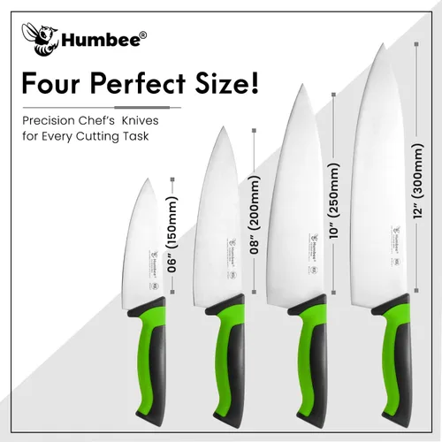 Miniatura 7 de Cuchillo de chef de 10 pulgadas, hoja de acero inoxidable de alto carbono certificada NSF – Mango ergonómico codificado por colores, cuchillo