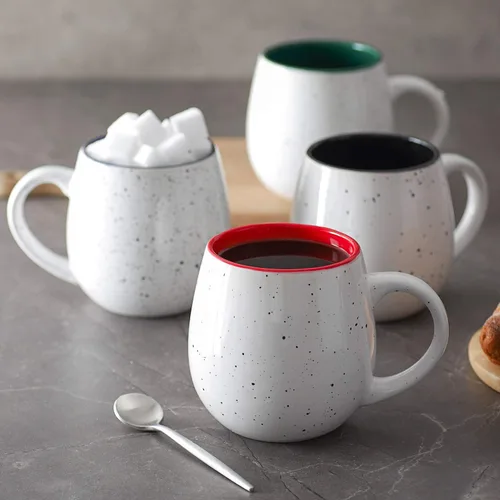 Miniatura 7 de LIFVER Juego de 4 tazas de café de 20 onzas, tazas de café grandes de cerámica con asas para café, té, cacao caliente, tazas de expreso, regalos
