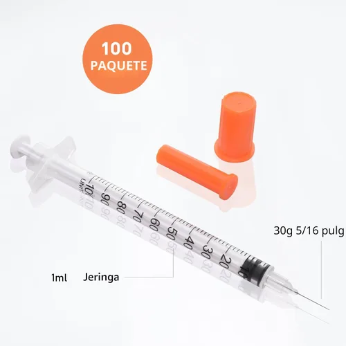 Miniatura 4 de U-100 - Jeringa de 0.315 in con aguja, envuelta individualmente, paquete de 100