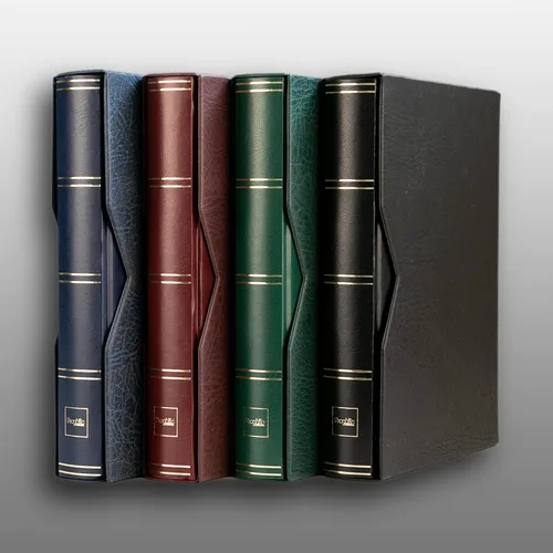 Miniatura 4 de Prophila stockbook 60 White Divided Sides Acolchado con estuche Negro