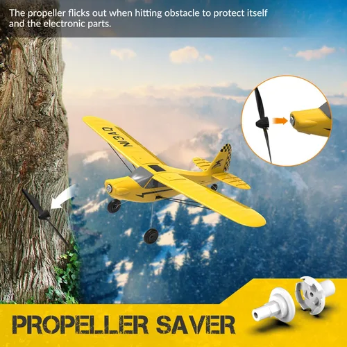 Miniatura 4 de volantexrc Avión RC Trainer Sport Cub 3CH Avión de control remoto con protector de utilería, estabilizador de giroscopio de 6 ejes y 3 modos
