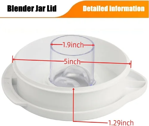 Miniatura 2 de 124462-000-805 Reemplazo de la tapa del frasco de licuadora de vidrio 110404-000-805 Se adapta a frascos de licuadora Oster que miden 5 1/2