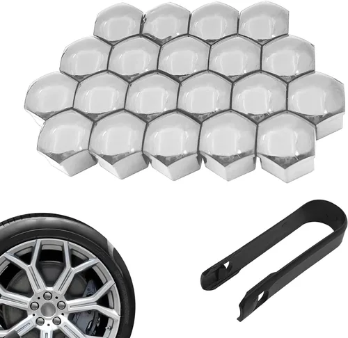 Miniatura 9 de 20 unidades de tapas para tuercas de rueda, tapones de 17 mm con herramienta de extracción, tapa hexagonal de plástico a prueba de polvo para rueda