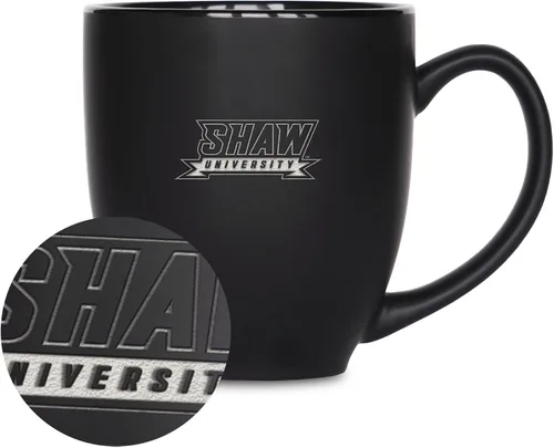 Miniatura 140 de Rico Industries - Taza de cerámica mate negra con grabado láser estándar de 15oz para NCAA (escuelas T & U) - Para bebidas calientes o frías