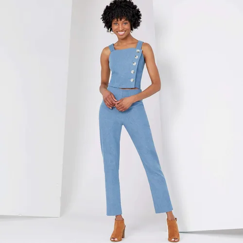 Miniatura 3 de New Look Sewing Pattern N6627 Camiseta, falda y pantalones de señorita, blanco