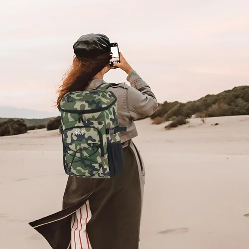 Miniatura 7 de WOLT Mochila enfriadora, 24 latas aisladas, a prueba de fugas, ligera y suave, enfriador de camping, enfriador de playa de gran capacidad, mochila