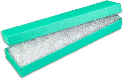 Miniatura 13 de TheDisplayGuys - Paquete de 100 cajas de cartón rellenas de algodón #33 para joyería, color verde azulado (3.5 x 3.5 x 1.0 pulgadas), para envío