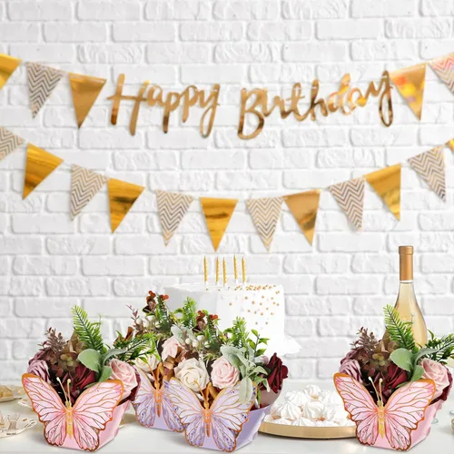Miniatura 6 de Tenceur 24 centros de mesa de mariposa para mesas, baby shower, despedida de soltera, decoración de mesa de mariposa para decoración de fiestas