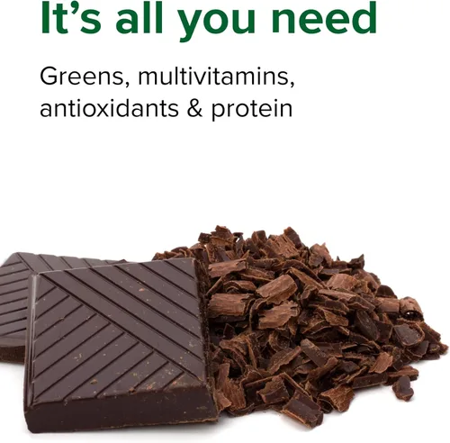 Miniatura 3 de Vibrant Health, Máxima vibrancia, batido de comidas vegano completo con proteína a base de plantas, trozo de chocolate, 15 porciones