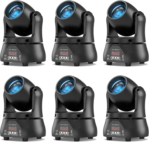 Miniatura 10 de 2PCS 40W LED de cabeza móvil luz RGBW haz iluminación escenario focos con sonido DMX activado modo automático para fiestas, pista de boda, banda