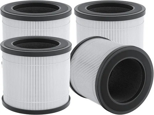 Miniatura 8 de FULMINARE PU-P05 Reemplazo del purificador de aire (paquete de 2) Filtro de aire silencioso Filtrado 99.97% 0.01 micrones, humo, partículas
