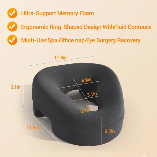 Miniatura 6 de Almohada de masaje facial para cama, almohada de masaje en mesa de masaje, almohadas perforantes, almohada para dormir, cuna facial después
