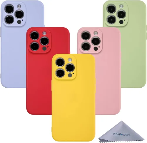 Miniatura 9 de Wisdompro Funda para iPhone 13 Pro Max, paquete de 5 fundas protectoras de gel de TPU extra fina y suave para iPhone 13 Pro Max de 6.7 pulgadas