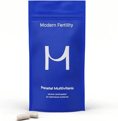 Modern Fertility Multivitamínico prenatal | Desarrollado con obstetra-ginecólogos, contiene 12 nutrientes esenciales para apoyo antes, durante y