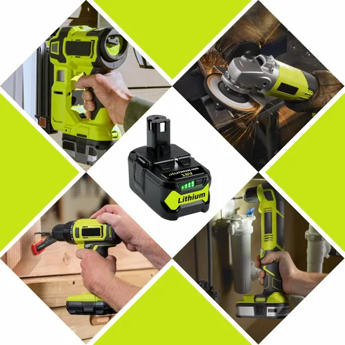 Miniatura 6 de FERRYBOAT Ryobi - Paquete de 2 unidades actualizadas de 7000 mAh de repuesto de iones de litio de 18 V para batería Ryobi de 18 V P102 P103 P104