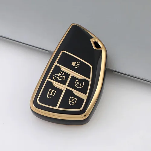 Miniatura 3 de Funda para llavero GMC, control remoto sin llave, carcasa de llave inteligente con llavero compatible con GMC Yukon Chevy Chevrolet Suburban Tahoe
