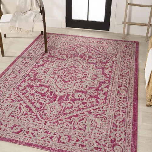 Miniatura 24 de Eyely BMS101D-28 - Alfombra de pasillo con textura de medallón de Santa Mónica Slesi, para interiores y exteriores, estilo costero, bohemio, Gris