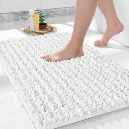 Miniatura 84 de Yimobra Alfombras de Baño Antideslizantes Lavables - Alfombra de Baño de Chenilla Ultra Suave Absorbente, Alfombra Peluda de Secado Rápido para Negro