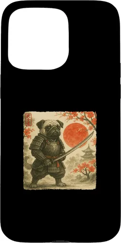 Miniatura 31 de Pug Samurai Japanese Warrior Costume Sumi-e Art Funny Case for iPhone 17